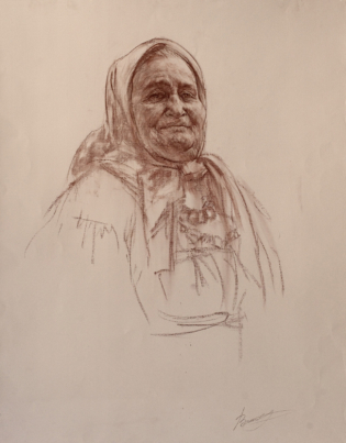 Портрет пожилой женщины 89,5х70 2008